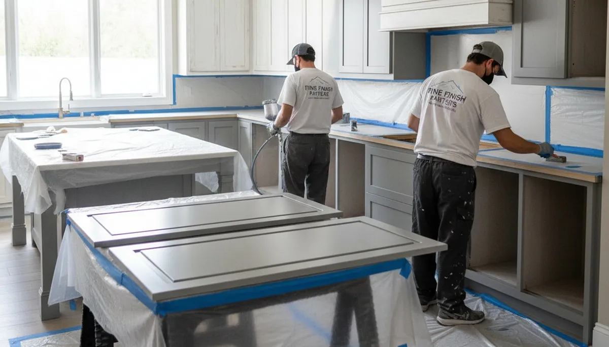 Cabinet painting in St Charles, MO for durable kitchen finishes by St Charles Paint Pros