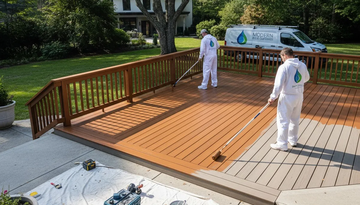 Professional deck painting in St Charles, MO for weather-resistant exterior wood protection