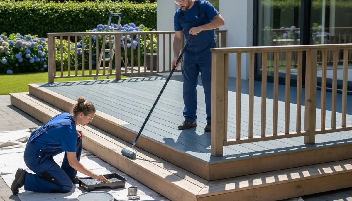 Professional deck painting in St Charles, MO by St Charles Paint Pros