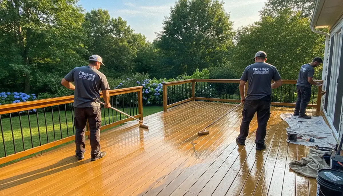 Professional deck sealing in St Charles, MO protects wood from weather and moisture damage