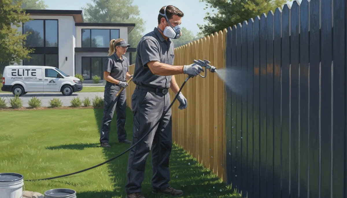 Fence painting in St Charles, MO by St Charles Paint Pros for durable curb appeal