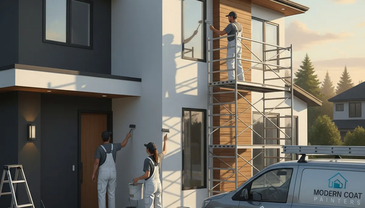 House painters in St Charles, MO applying durable exterior paint for lasting curb appeal