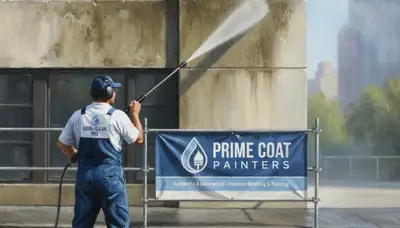 Pressure cleaning home exterior in St Charles, MO by St Charles Paint Pros